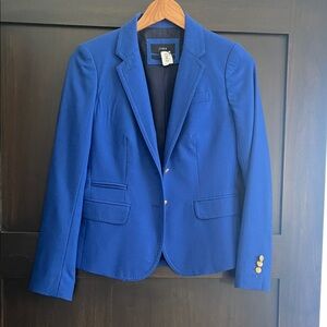 J. Crew Cobalt Blue Jacket with Gold Buttons